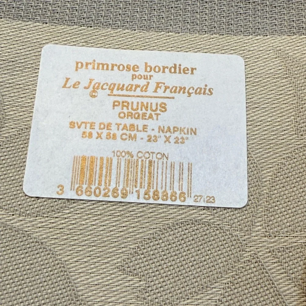 Le Jacquard Francais Primrose Bordier Set of 4 Napkins FRANCE